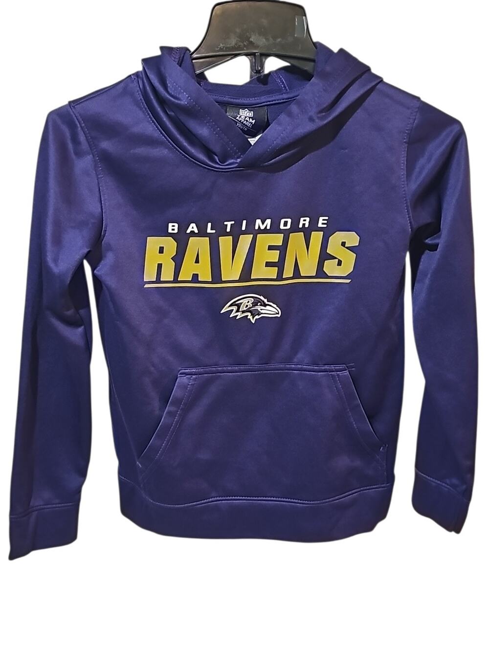 NFL Team Apparel Baltimore Ravens Youth Small (8) Hoodie Purple